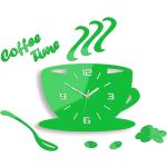 Mazur Nástěnné hodiny Coffee zelené