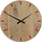 Nástěnné hodiny v hnědé barvě v moderním stylu ze dřeva 