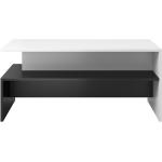 MEBLINE Konferenční stolek BAROS bílý / černá