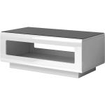 MEBLINE Konferenční stolek HEKTOR HR99 bílý lesk / černé sklo