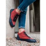 Pánské Kotníkové boty Ombre Clothing v červené barvě ve velikosti 40 