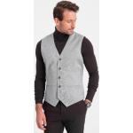 Společenské vesty Ombre Clothing ve světle šedivé barvě z polyesteru ve velikosti S 