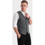 Společenské vesty Ombre Clothing v šedé barvě z polyesteru ve velikosti S 