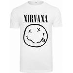 Topy MERCHCODE v bílé barvě ve velikosti XS s krátkým rukávem s motivem Nirvana 
