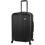 Plastové kufry v černé barvě v elegantním stylu z plastu na čtyřech kolečkách o objemu 119 l 