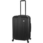 Plastové kufry v černé barvě v elegantním stylu z plastu na čtyřech kolečkách o objemu 78 l 