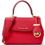 Designer Kožené kabelky Michael Kors Ava v červené barvě z kůže 