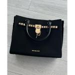 Dámské Designer Luxusní kabelky Michael Kors Hamilton ve zlaté barvě z kůže 