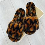 Dámské Designer Pantofle Michael Kors v hnědé barvě z látky 