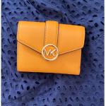 Dámské Designer Luxusní peněženky Michael Kors ve zlaté barvě veganské 
