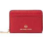Pánské Designer Luxusní peněženky Michael Kors Jet Set v červené barvě z kůže 