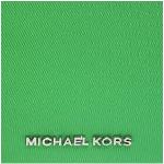 Dámské Designer Messenger tašky přes rameno Michael Kors Jet Set v zelené barvě z látky 