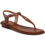 Dámské Designer Kožené sandály Michael Kors Mallory v hnědé barvě z kůže ve velikosti 39 na léto 