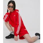 Dámské Rozepínací mikiny s kapucí adidas Originals v červené barvě ve velikosti XXS ve slevě 