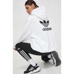 Dámské Rozepínací mikiny s kapucí adidas Originals v bílé barvě ve velikosti L 