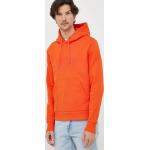 Pánské Designer Rozepínací mikiny s kapucí Calvin Klein v oranžové barvě z bavlny ve velikosti L ve slevě 