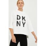 Dámská Designer  Jarní a podzimní móda DKNY v bílé barvě z viskózy ve velikosti L s tříčtvrtečním rukávem 