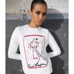 Nová kolekce: Dámské BIO Mikiny s potiskem Karl Lagerfeld v bílé barvě ve velikosti M 