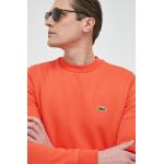 Pánská BIO  Jarní a podzimní móda Lacoste v oranžové barvě z bavlny 