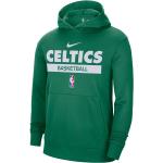 Pánské Rozepínací mikiny s kapucí Nike Dri-Fit v zelené barvě s motivem Boston Celtics 
