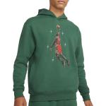 Pánské Rozepínací mikiny s kapucí Jordan v zelené barvě z fleecu ve velikosti L ve slevě vánoční 