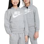 Dětské fleecové mikiny Nike v šedé barvě v klasickém stylu z fleecu 
