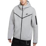 Pánské Rozepínací mikiny s kapucí Nike v šedé barvě z fleecu ve velikosti XXL ve slevě plus size 