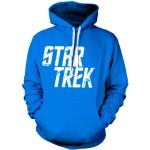 Pánské Rozepínací mikiny s kapucí v modré barvě ve velikosti L s motivem Star Trek 