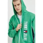 Pánské Rozepínací mikiny s kapucí Tommy Hilfiger v zelené barvě z bavlny ve velikosti L 