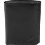 Pánské Kožené peněženky Lucléon v černé barvě v minimalistickém stylu z kůže 