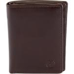 Pánské Kožené peněženky Lucléon v tmavě hnědé barvě v minimalistickém stylu z kůže 