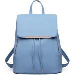 Dámské Plátěné batohy Miss Lulu ve světle modré barvě v elegantním stylu z plátěného materiálu 
