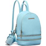 Dámské Plátěné batohy Miss Lulu ve světle modré barvě z plátěného materiálu 