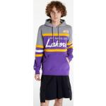 Pánské Rozepínací mikiny s kapucí Mitchell & Ness v šedé barvě ve velikosti M s motivem LA Lakers 