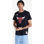 Pánská  Trička s krátkým rukávem Mitchell & Ness v černé barvě ve velikosti XXL s krátkým rukávem s motivem Chicago Bulls plus size 