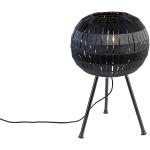 Stmívatelné lampy Qazqa v černé barvě v moderním stylu z ocele se stmívačem ve slevě 