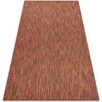 Moderní FISY koberec SISAL 20774 Čtverce, melanž červený 80x150 cm