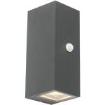 Nástěnná svítidla  Qazqa v tmavě šedivé barvě v moderním stylu ze skla s čidlem ve slevě kompatibilní s GU10 