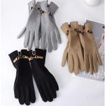 Dámské Zimní rukavice Větruvzdorné v khaki barvě ve vintage stylu 