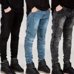 Pánské Slim Fit džíny v šedé barvě v ležérním stylu z džínoviny 