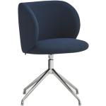 Designové židle v tmavě modré barvě v elegantním stylu z chrómu 