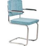Jídelní židle Zuiver v modré barvě v elegantním stylu z plastu s loketní opěrkou 