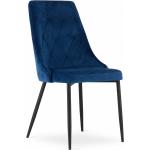 Jídelní židle v modré barvě ze sametu 