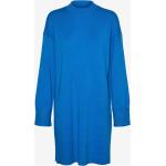 Dámské Pletené šaty VERO MODA v modré barvě ve velikosti XS s rovným výstřihem 