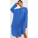 Dámské Košilové šaty FashionHunters v modré barvě v ležérním stylu ve velikosti S ve slevě 