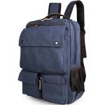 Pánské Plátěné batohy Delton Bags v modré barvě z plátěného materiálu 