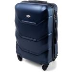 Pánské Plastové kufry v modré barvě z plastu s teleskopickou rukojetí o objemu 85 l ve slevě 