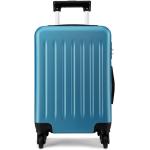 Pánské Plastové kufry v modré barvě z plastu s teleskopickou rukojetí ve slevě 