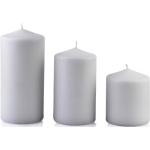 Svíčky v šedé barvě o velikosti 10 cm 