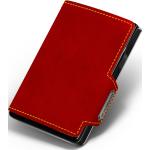 Dámské Kožené peněženky v červené barvě v moderním stylu z kůže s blokováním RFID 